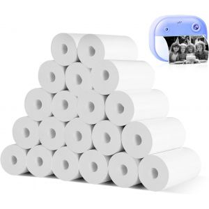 JEXNOVASHOP-20 Rouleaux) Papier Thermique Appareil Photo Enfant, Papier de Rechange pour Appareil Photo Enfant, Rouleau Papier Appareil Photo Enfant,rouleau appareil photo enfant, Facile &agrave; Remplacer - Neuf