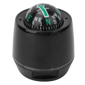 Boussole Portable En Pvc Pour Voiture, Rotation A 360¡Ã, Outil De Navigation Pour L'exterieur (Noir) - Neuf