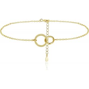 Kal-Chaîne De Cheville En Argent Sterling 925 Pour Femme Et Fille - Bracelet De Cheville Réglable - Étanche - Pour L'été - Pieds Nus - Chaîne De Cheville - Neuf