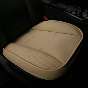 Beige Voiture Coussin De Siège Housse De Siège Simili Cuir Et De Tapis De Bambou - Neuf