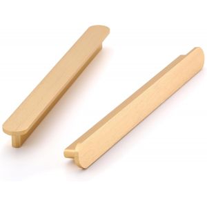 lbgwp60-LotDe 6 Poignee De Meuble Cuisine Poignées De Placard Dorée Brossé Poignée Porte Cabinet Avec Vis, Pour Bureaux, Tiroirs, Armoires, Placard Entraxe 160Mm,Or - Neuf