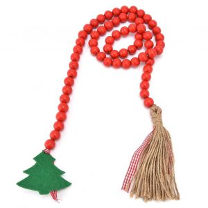 Bois, Perle Guirlande De Sapin De Noël Pompon De Perles En Bois Ornements De La Maison Du Festival De La Décoration - Neuf