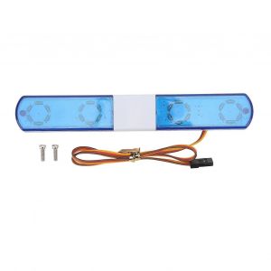 Lumi&egrave;re de police RC Ultra Bright Simulation Mod&egrave;le Voiture LED Police Flash Lumi&egrave;re 145x22x12mm Pour 1:8 1:10 RC Model Voiture Bleu - Neuf