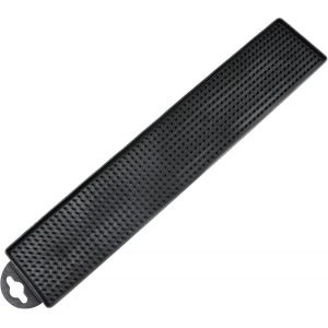 KALANKA-Tapis &eacute;gouttoir &eacute;troit Silicone Organisateur - D'&eacute;gouttoir Porte Savon S&eacute;chage Vaisselle D'&eacute;vier Drainant pour Bouteilles Planches D&eacute;couper Brosses Antid&eacute;rapant Pliable,Noir,42x8cm - Neuf