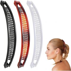 Asas-3 Pcs Pinces Lot À Cheveux Femme,Banane Rétro Pince A Cheveux Pour Boucles Grossières,Accessoires De Cheveux En Queue De Poisson Pour Femmes,Pince Banane,Accessoires Cheveux Femme - Neuf