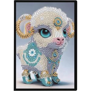 Eryi-Diamond Painting Carnet De Notes A5 Mouton Blanc Peinture Diamant Journal Intime Fille Peinture Diamant Cahier Diamond Painting Carnet De Croquis Papeterie Pour Étudiants Cadeaux 50 Feuilles - Neuf