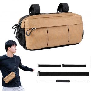 Sacoche De Guidon De Velo Avec Grand Espace De Rangement Pour L'exterieur, Les Randonnees Et Le Bikepacking - Neuf