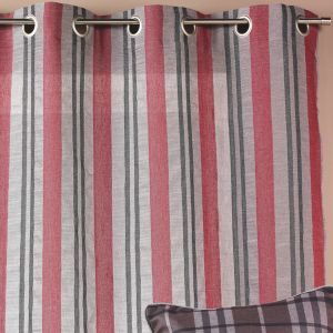 Voilage En &Eacute;tamine Ray&eacute;e Verticale - Neuf