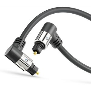 Câble audio optique 2x90° 2,0m - Neuf