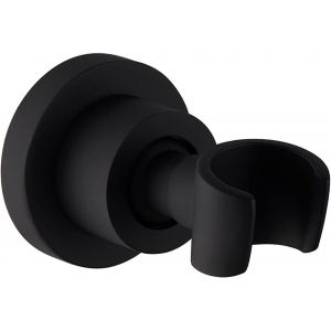 Rond Noir Porte De Douche En Acier Inoxydable Porte-Pomme De Douche Fixé Au Mur De Douche De Poche Titulaire 360° Rotatif Support De Pomme De Douche - Neuf