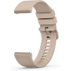 Kal-20mm 22mm Bracelet De Montre En Silicone, Souple Bracelet De Replacement En Dégagement Rapide Avec Boucle En Même Couleur Homme Femme 20mm 22mm (Thé Au Lait, 22mm) - Neuf