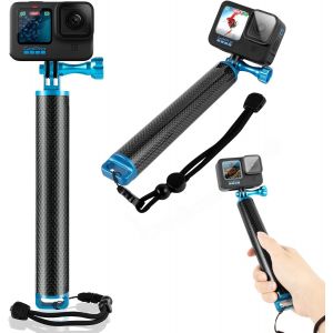 KALANKA-Poignée Flottante étanche en Fibre de Carbone pour GoPro Hero 11 10 9 8 Insta360 DJI Osmo Action, Perche à Selfie sous-Marine adaptée pour Le Surf, la Prise de Vue sous-Marine - Neuf