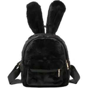 Sacs à Dos de Lapin Mignons pour Filles,Sac à Dos pour Femmes avec Oreilles de Lapin Sac à Bandoulière en Peluche Sac d'école Cartable[T521] - Neuf