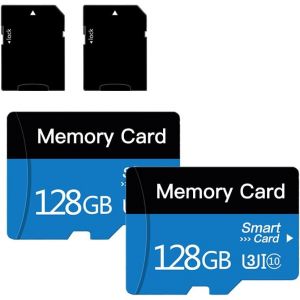 2 Pack 128gb Micro Sd Card With Adapter, Cat 10 Tf Memory Card, Mini Memory Card For Camera/Smartphone/Tablet/Drone (Blue 128gb*2)-Marque Générale - Neuf