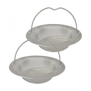 Filtre &Eacute;vier Cuisine,Lot De 2 Cr&eacute;pine De Vidange D&iquest;&Eacute;vier En Acier Inoxydable Avec Poign&eacute;e Relevable,Pour Maison Cuisine - Neuf