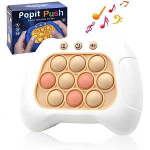 KAL-Console De Jeu Fast Push Bubbles,Jeu Pop Puzzle De Light Bouton,Décompression Breakthrough Puzzle Game Machine,Toys Sensoriels Fidget Pour L'Autisme,Jeu De Coordination Des Mains Et Des Yeux(Whit - Neuf