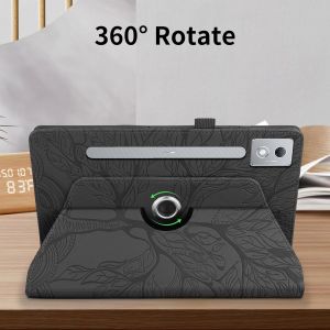 Coque Pour Lenovo Tab P12 Pro 12.7 Pouces 2025 / Xiaoxin Pad Pro 12.7 2025 Etui Premium Cuir Pu Rotatif À 360 Antichoc Degrés Flip Case Cover Fonction Support Housse - Noir[Coq9127127] - Neuf