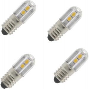 Nsiecd-&iquest;Ampoules E10 Dc,Lot De 4 Ampoules Led E10 6 V Blanc Chaud Led Rechange Miniatures 1w 100lm Ampoules &Agrave; Vis -Mise &Agrave; Niveau Pour Lampes Frontales, Lampes Torches (Blanc Chaud (3000k), 6v) - Neuf