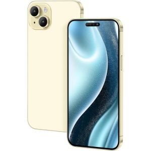 ERYI-Affichage Faux Jouets Téléphone Téléphone Portable Modèle Métallique Réplique Non Fonctionnement 1:1 Téléphone Pour Téléphone 15 Faux Jouet Mobile (Pour 15 Jaune Écran Couleur) - Neuf