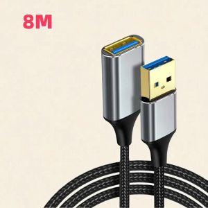 ESKAL-Câble D'Extension Usb 3.0 Câble D'Extension Mâle À Femelle Pour Smart Tv Ps4 Ps3 Xbox One Ssd Câble De Données D'Extension Pour Ordinateur Portable,8M, - Neuf