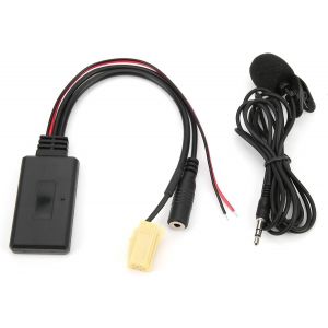 C&acirc;ble Bluetooth Aux,Adaptateur De C&acirc;ble Bluetooth 5.0 Aux Avec Remplacement Mains Libres Du Microphone Pour 500/ Grande Punto/Qubo/Fiorino - Neuf