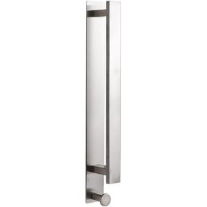 Porte-serviettes autocollant en acier inoxydable sans perçage-40 cm-Pour salle de bain-Montage mural-Avec crochet-Accessoire de salle de bain-Argenté - Neuf
