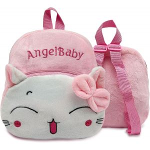 Sacs à dos pour Enfant,Forme Le chat Mignonne en Peluche sac à dos crèche,Mini-Sac à Dos école Maternelle Enfant Bébé Tout-Petit Sac,Cartable Scolaire Maternelle Cadeaux pour Fille - Neuf