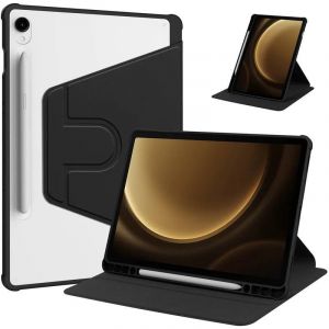 Pour Samsung Galaxy Tab S10 Lite S9 Fe 10.9 R&eacute;veil &Eacute;tui Galaxy Tab S11 S7 S8 Plus Fe 13.1 12.4 A9 11 S6 Lite 10.4 360 Degr&eacute;s Housse De Protection.Black.Tab A9 Plus 11 Inch - Neuf