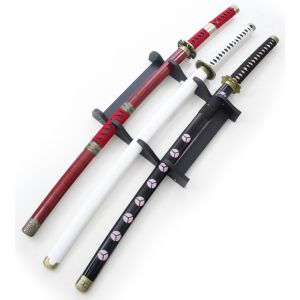 Pack 3 Katanas Zoro One Piece Sabre Lame Maru D&eacute;coration - Neuf