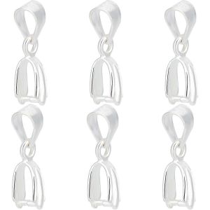 1 Bo&icirc;te De 6 Attaches Pour Pendentifs En Argent Sterling 925, Type Pic &Agrave; Glace, Crochet, Connecteurs De Cha&icirc;ne, Fermoir, Clip Pour Collier Et Bijoux. - Neuf