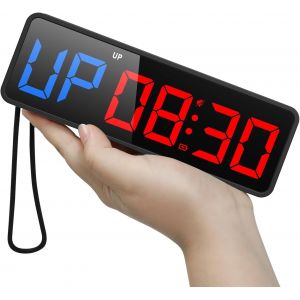 JEXNOVASHOP-Portable Aimant Timer Crossfit & Horloge,Chronom&egrave;tre, Fitness Minuteur &agrave; Intervalle avec Batterie Puissante,T&eacute;l&eacute;commande,Volume&Luminosit&eacute; R&eacute;glable,Timer Sport pour Home Gym Garage Entra&icirc; - Neuf