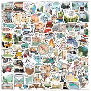 100pcs Stickers Voyage Scrapbooking Autocollant Voyage Pour Carnet De Voyage Autocollant Valise Autocollant Ordinateur Portable Stickers Aesthetic Pour Journal Scrapbooking Album Skateboard Bouteilles - Neuf