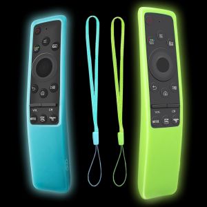 Lot De 2 Coques De Protection En Silicone Pour Télécommande Samsung Smart Tv Bn59-01241A,Bn59-01260A,Bn59-01266A, Bn59-01259B,Bn59-01312G Coque Anti-Chocs Et Antidérapante Qui Brille Dans Le Noir - Neuf