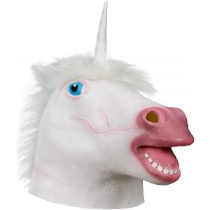 Animaux Licorne Masque de Tête, Effrayant Masque de Cheval, de Fantaisie Robe de Latex Masque pour une Fête costumée ou d'Halloween - Neuf