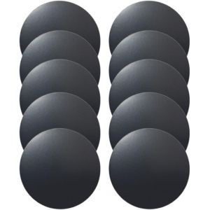 10 Pieces Round Mobile Phone Metal Plate Self-Adhesive, Mobile Phone Metal Plate Self-Adhesive Set with Strong Adhesive for Magnets Car Accessories Mobile Phone Holder Car, Black - Neuf