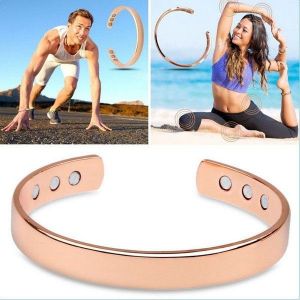 2pcs De La Lymphe Detox De Cuivre Magn&eacute;tique Bracelet Pour Femmes Hommes Arthrite, Le Syndrome Du Tunnel Carpien Soulagement De La Douleur De Drainage Lymphatique Th&eacute;rapie &Eacute;l&eacute;gant - Neuf