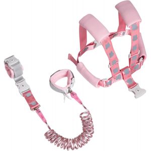 Harnais De Marche Pour Bébé 2 En 1-Laisse De Sécurité Anti-Perte Pour Garçons Et Filles (Lapin Rose,2 Mètres) - Neuf