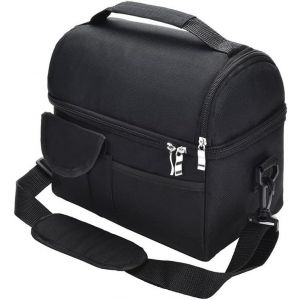 TIANYI-Sac à déjeuner isotherme pour femme/homme, boîte à déjeuner réutilisable pour le bureau, le travail, sac isotherme doux, étanche et congelable avec bandoulière réglable et poche à mouchoirs - Neuf