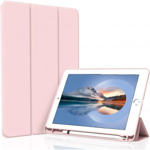 &Eacute;tui pour iPad Air 3/Pro 10,5 pouces, arri&egrave;re en TPU souple ultra fin et l&eacute;ger, &eacute;tui intelligent pour veille/r&eacute;veil automatique avec porte-stylo pour iPad Air 3&egrave;me g&eacute;n&eacute;ration/Pro 10,5"", rose - Neuf