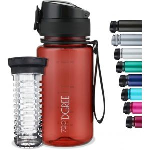 Eryi-Gourde D'eau 350ml U201cuberbottleU201c +Fruit-Infuseur, Crystalclear - Sans Bpa, Anti-Fuite - Bouteille, Water Bottle Idéale Pour Enfants, École, Sport, Randonnée, Camping, Université, Voyage - Neuf