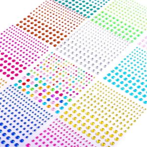 26 Pi&egrave;ces De Taille Mixte Couleur Acrylique Perceuse Autocollants Manuel Bricolage Peinture Drill Autocollants Strass C - Neuf