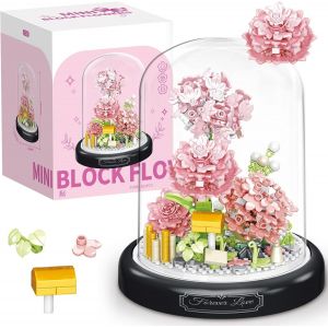 DDA-Construction Bouquet Fleurs, Kit Construction de Fleurs d'?illets, Ensemble de Fleurs en Briques, avec Housse de Protection, Cadeau pour M¿¿re, Femme, Fille Et Enfant, 624 Pi¿¿ces, Rose - Neuf