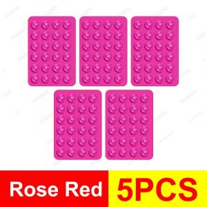 Support Adhésif À Forte Adhérence En Silicone,Support De Coque De Téléphone À Aspiration,Antidérapant,Mains Libres,Collant,5 À 1 Paquet-Rose Red 5pcs- - Neuf