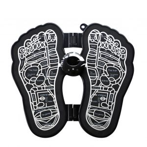 Tapis De Massage Ems Pulse Pour Les Pieds, Appareil De Massage Des Points D'acupuncture, Stimulation De La Circulation Sanguine, Portable, Pour La Maison Et Le Bureau, Noir, Rechargeable, Version Anglaise - Neuf