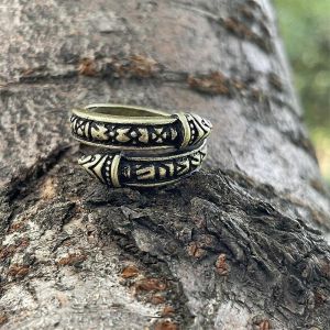 Réglable Goth Dragon Norse Viking Runes Bijoux Vintage Punk Bague Pour Femmes Hommes Accessoires - Neuf