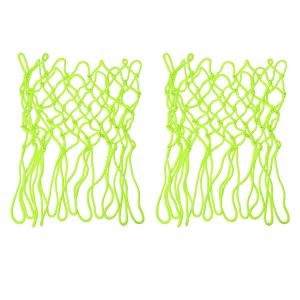 2 Pcs Nuit Lumineux Basketball Net Nylon Tress&eacute; Standard Professionnel Basketball Net Heavy Duty Thick Net Basketball Net (Vert) - Neuf