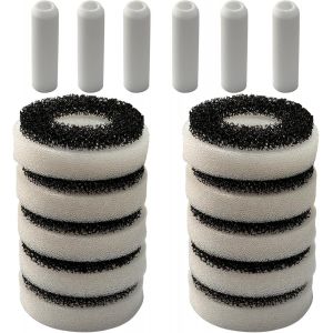 Letnerny-Lot De 6 Filtres En Mousse Et &Agrave; Charbon - Compatible Avec Tous Les Aquariums Biorb - Contient 10 Filtres &Agrave; Charbon - 10 Filtres En Mousse - Pierre &Agrave; Air - Neuf