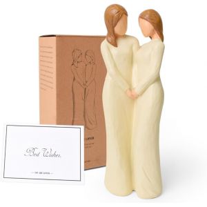 Trahoo-Cadeaux Pour Maman Fille, Mère Et Fille, Cadeau De Noël D'anniversaire Pour Mamans, Mères, Filles, Statue Peinte À La Main - Neuf