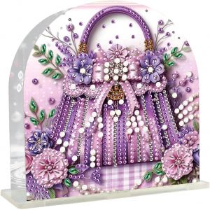 Eryi-Peinture Diamant Porte Serviette De Table 15x15 Cm Diamond Painting Porte-Serviettes En Papier Support Serviette Papier Distributeur De Serviettes Cuisine Sac À Main Pour Femme - Neuf