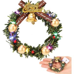 KAL-Guirlande Miniature, Guirlande Avec Lumineuse Lutin, Guirlande Lumineuse 40Cm Led Colorées, Décoration De Noël Miniature, Accessoires Maison De Poupées Noël (Couleur -B) - Neuf